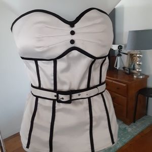 Satin Bustier with Belt- Sexy top XS Size 0